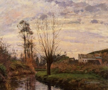 カミーユ・ピサロ Painting - 小さな川のある風景 1872年 カミーユ・ピサロ